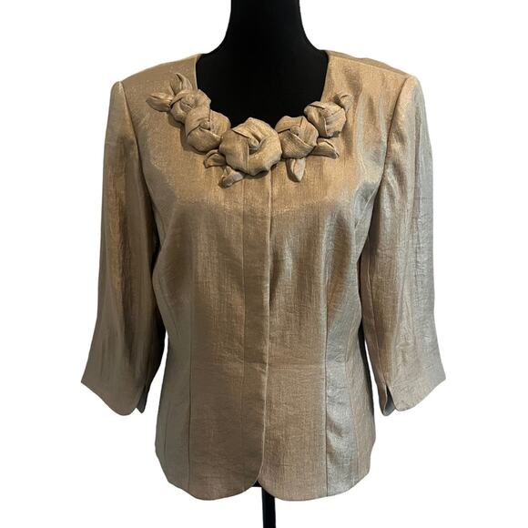 Victor Costa Size 10/12 Vintage 2PC Skirt Suit Blazer Jacket - Picture 2 of 8